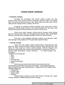 DASAR-DASAR JARINGAN